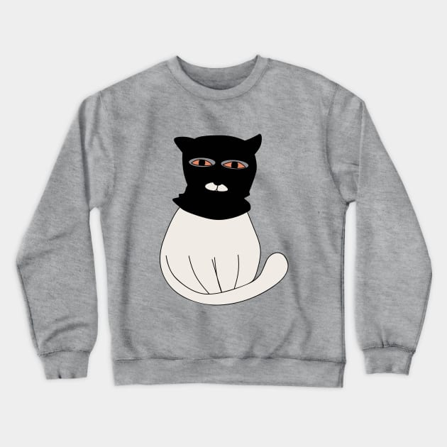 Gangster cat Crewneck Sweatshirt by Illustration